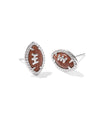 Silver Football Earrings