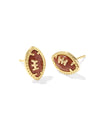 Gold Football Earrings