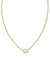 Mini Elisa Enamel Necklace Gold White