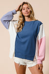 Pink &amp; Blue Color Block Top