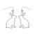 Easter Rabbit Shaped Earrings: Silver
