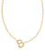 Pearl Letter B Gold Pendant Necklace