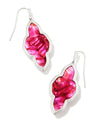 Abbie Silver and Burgundy Earrings