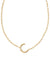 Pearl Letter C Gold Pendant Necklace