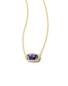 Elisa Short Pendant Necklace Cobalt Blue Mosaic Glass