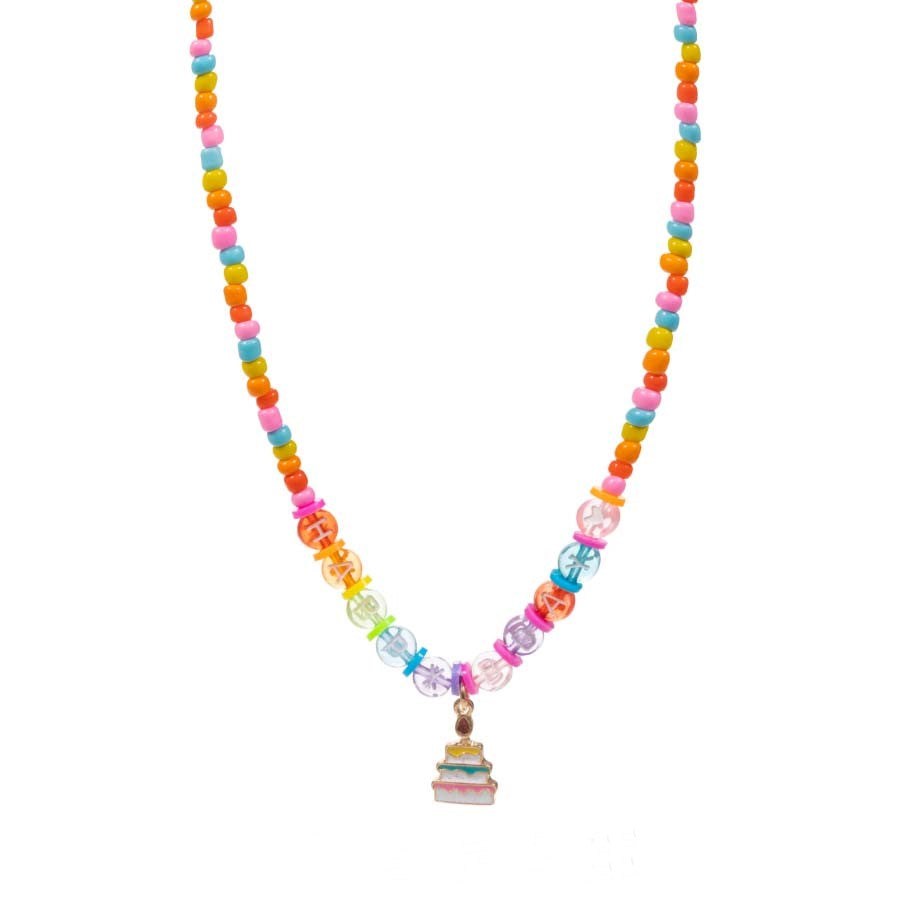 Birthday Cake Beaded Necklace