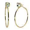 Gold Rhinestone Hoop Earrings