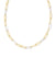 Ainsley Gold Chain White Enamel Necklace