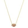 Football Gold Dipped Pendant Necklace