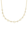 Haisley Heart Gold Strand Necklace White Crystal