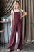 Burgundy Ribbed Jumpsuit