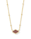 Mini Abbie Necklace Gold Cranberry Illusion