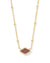 Mini Abbie Necklace Gold Cranberry Illusion