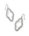 Abbie Silver Beaded Open Frame Earrings