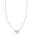 Holland Silver Heart Pendant Necklace White Crystal