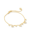 Haven Heart Bracelet Gold White Crystal