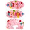 It&#39;s my Birthday Embroidered Top Knotted Headband : Pink