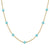 Gold Beaded with Turquoise Cross Necklace