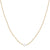 Gold Beaded with Single White Cross 16"-18" Necklace