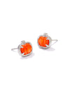 Silver Pumpkin Earrings