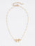 Gold Beaded Chain with Gold Bow 16"-18" Necklace