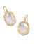 Daphne Gold Drop Earrings in Ivory Mother-of-Pearl