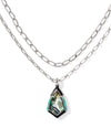 Camry Multi Strand Necklace Silver Abalone