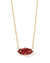 Lindy Rae Elisa Gold Pendant Necklace Red Crystal