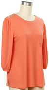 Peach 3/4 Sleeve Top