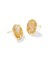 Daphne Gold Iridescent Abalone Stud Earrings