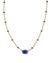 Mini Elisa Enamel Necklace Gold Cobalt Blue Illusion