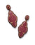 Abbie Maroon Magnesite Enamel Earrings