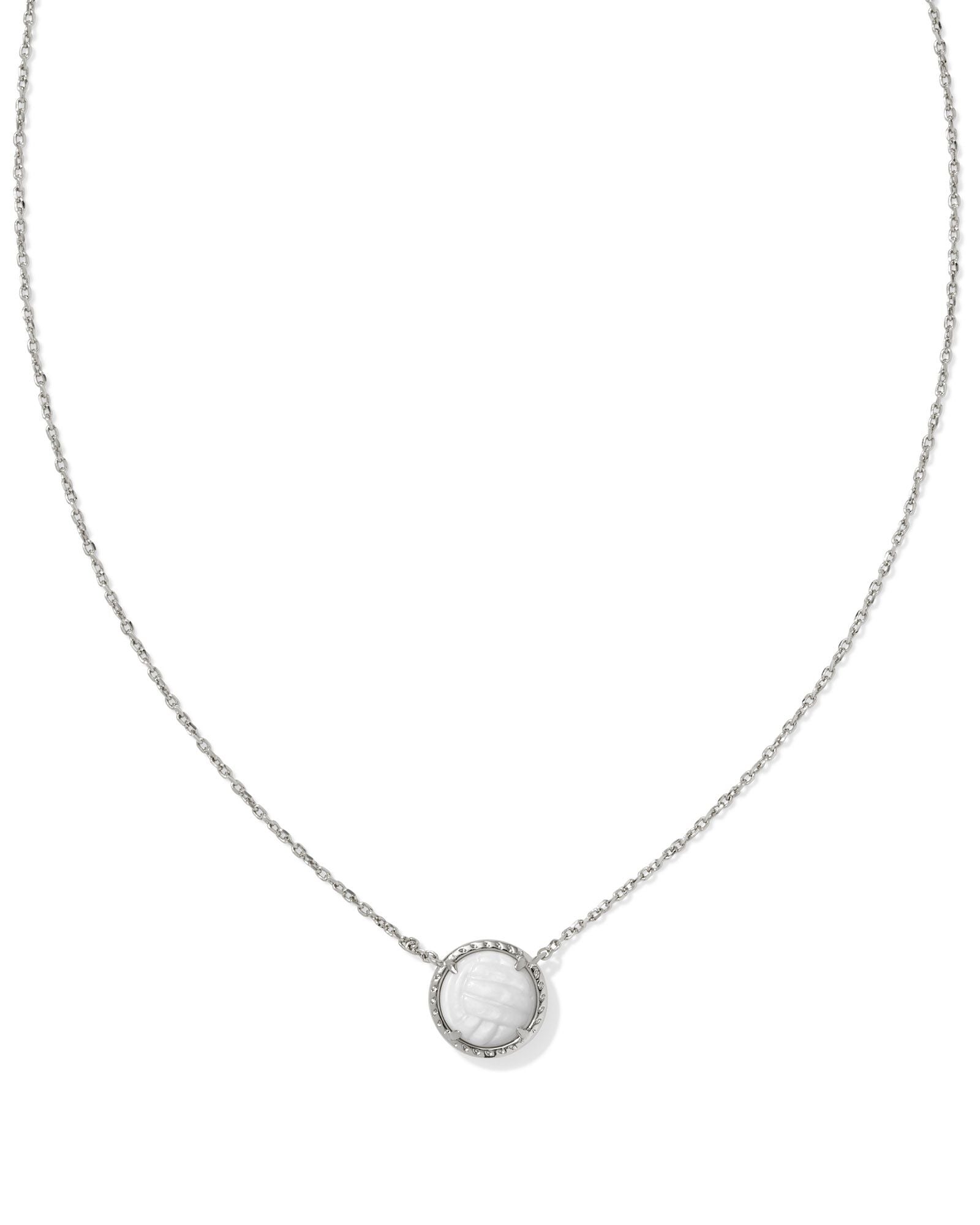 Volleyball Silver Pendant Necklace