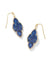 Abbie Pave Drop Earrings Gold Navy Abalone