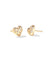 Holland Gold Stud Earrings White Crystal