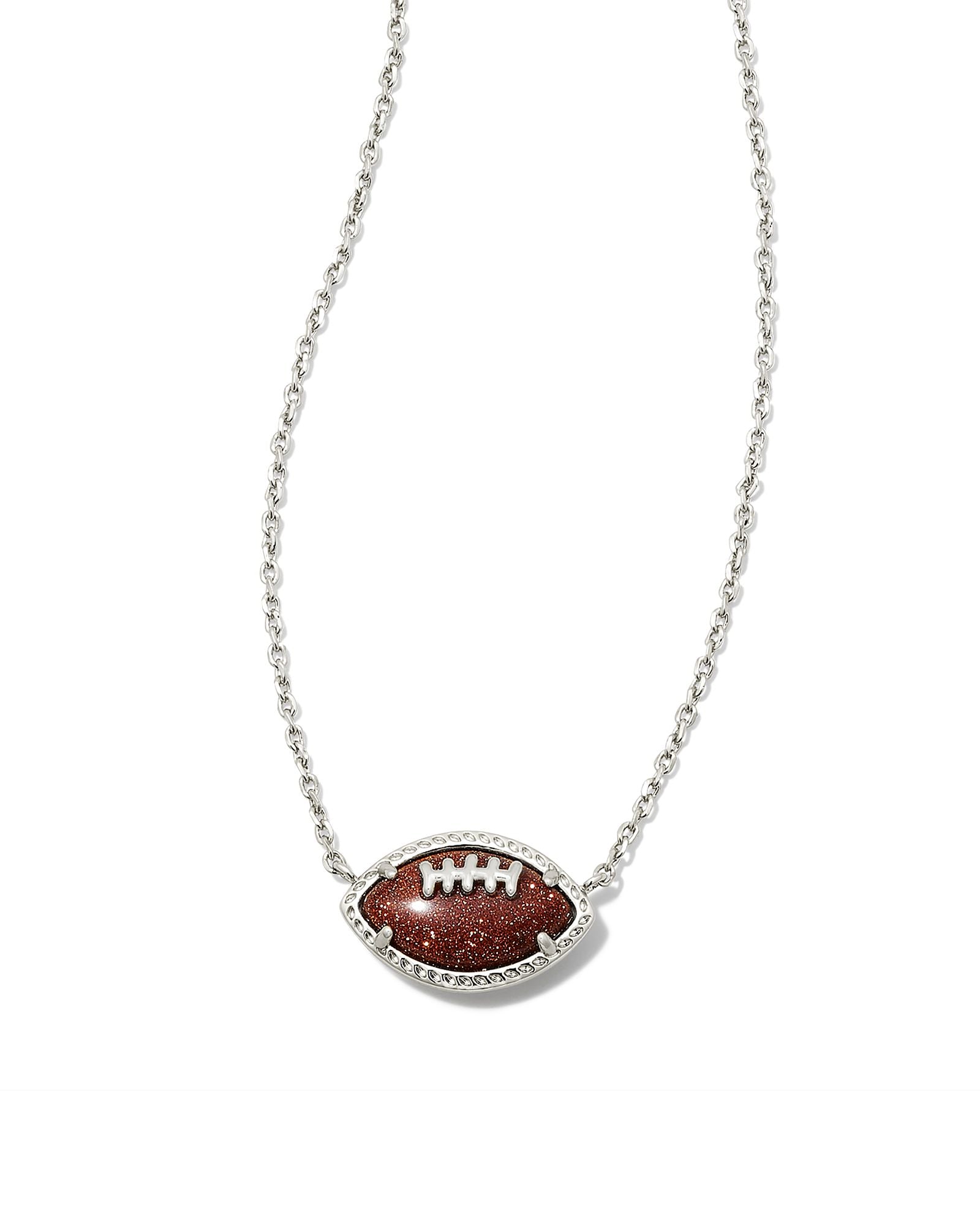 Football Silver Pendant Necklace