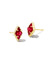 Kinsley Gold Stud Earrings Raspberry Illusion