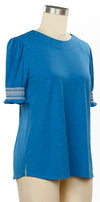 Blue Smock Sleeve Top