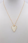 Gold Chain with Heart Shell 16&quot;-18&quot; Necklace