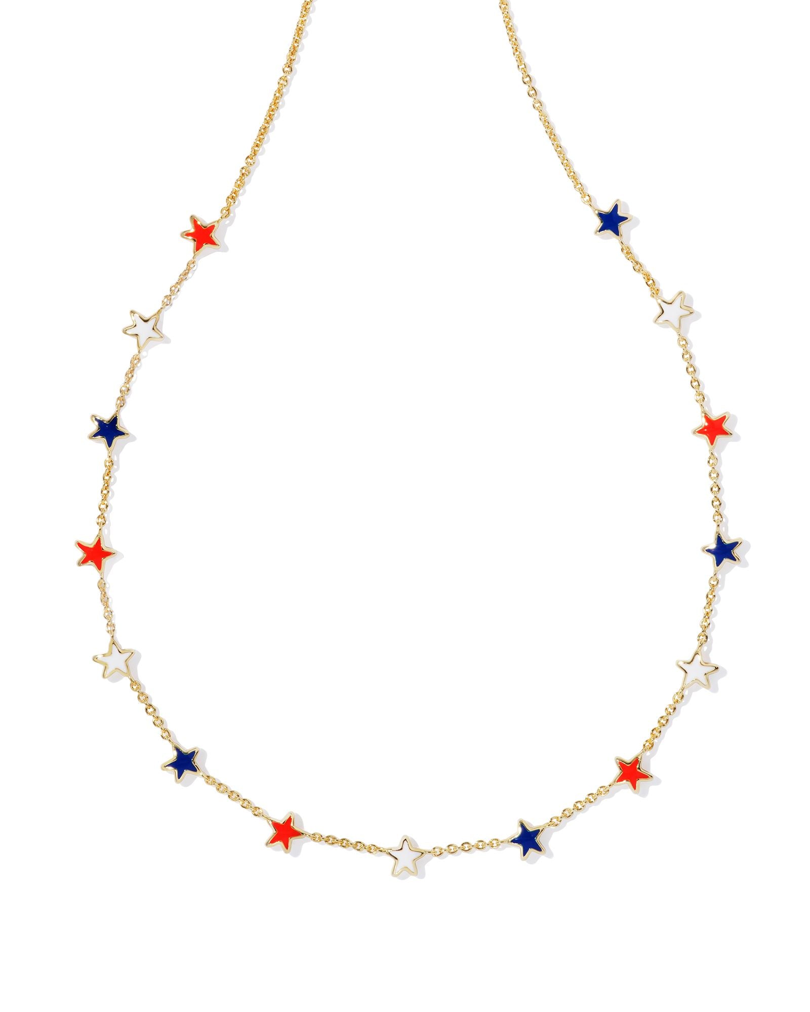 Sierra Star Necklace Gold Red White and Blue Mix