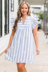 Blue Striped Dress