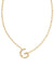 Pearl Letter G Gold Pendant Necklace