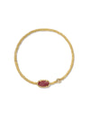 Grayson Stretch Bracelet Gold and Maroon