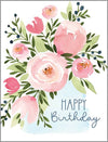 Birthday Greeting Card - Pink Roses
