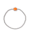 Pumpkin Silver Stretch Bracelet