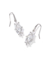 Lindy Rae Lee Drop Earrings Silver White Crystal