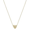 Gold Puffy Heart Charm on 16&quot;-18&quot; Necklace