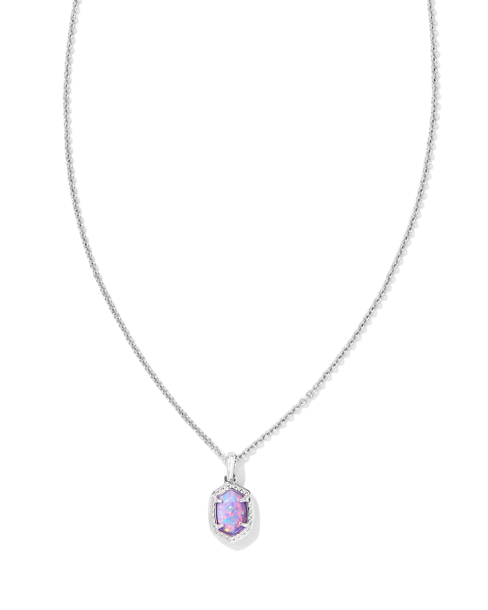 Daphne Silver Lilac Opal Necklace