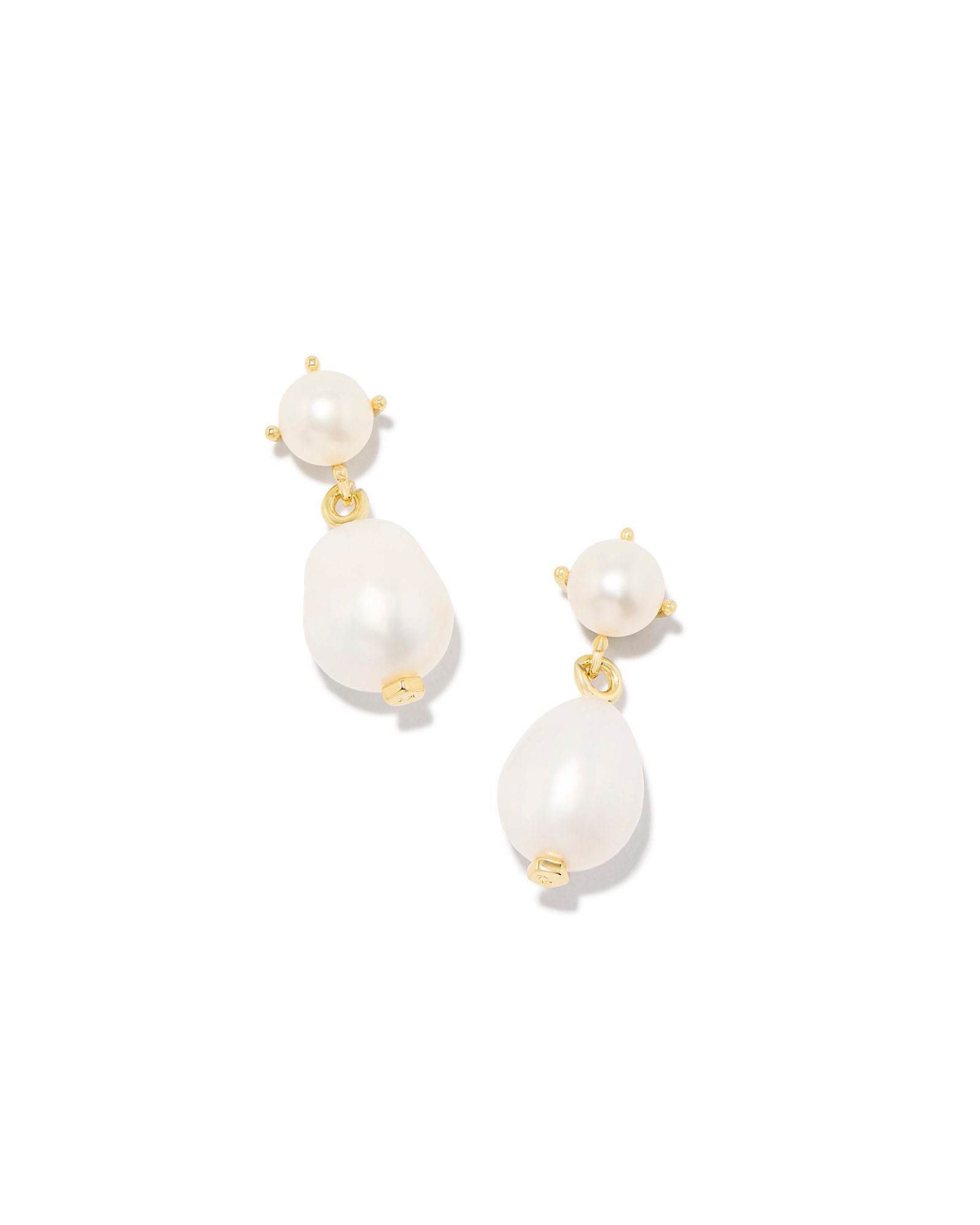 Eve Drop Earrings Gold and Pearl