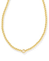 Abbie Beaded Necklace Gold Mother of Pearl